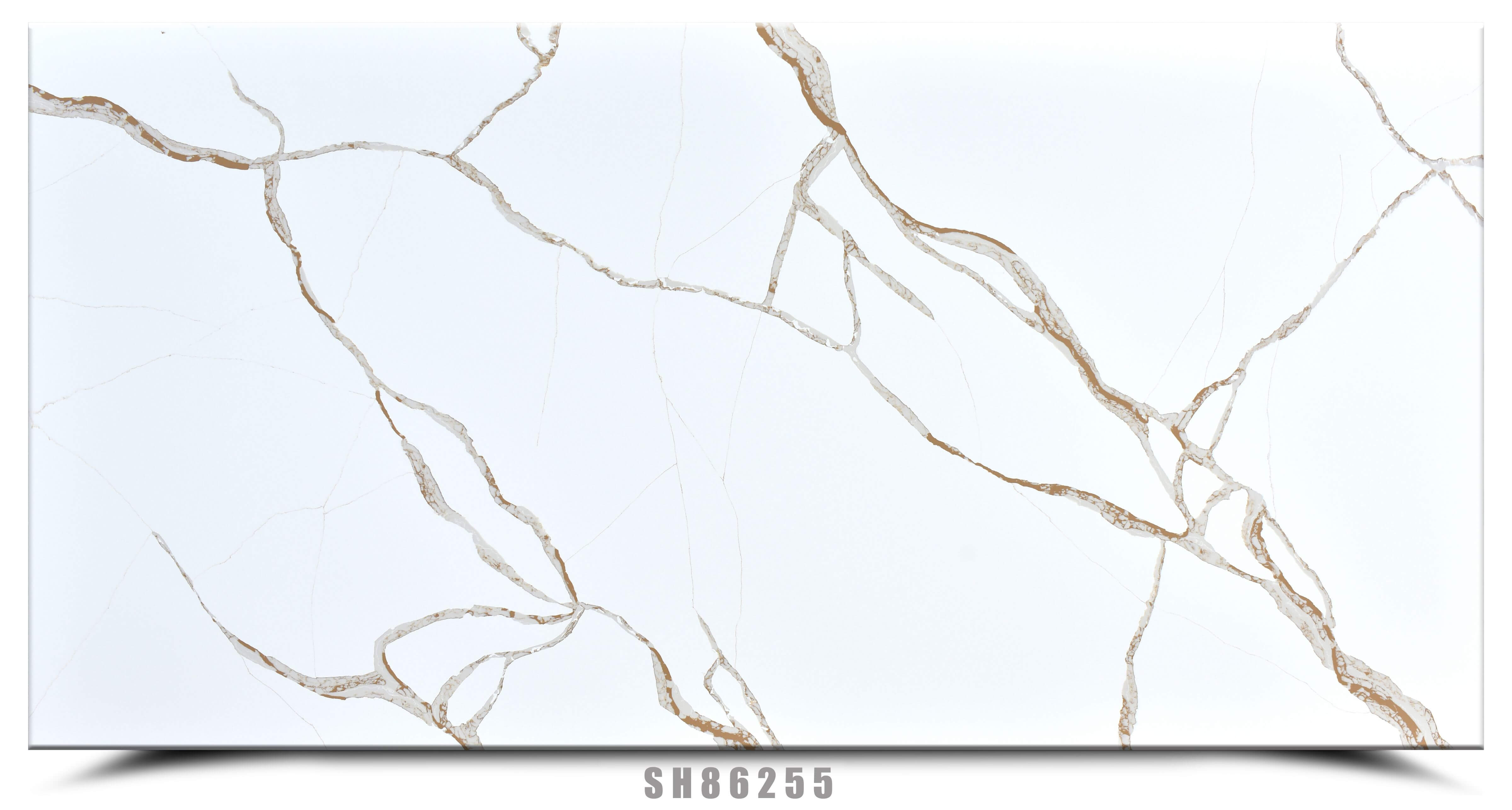 sh86255 calacatta gold quartz slab