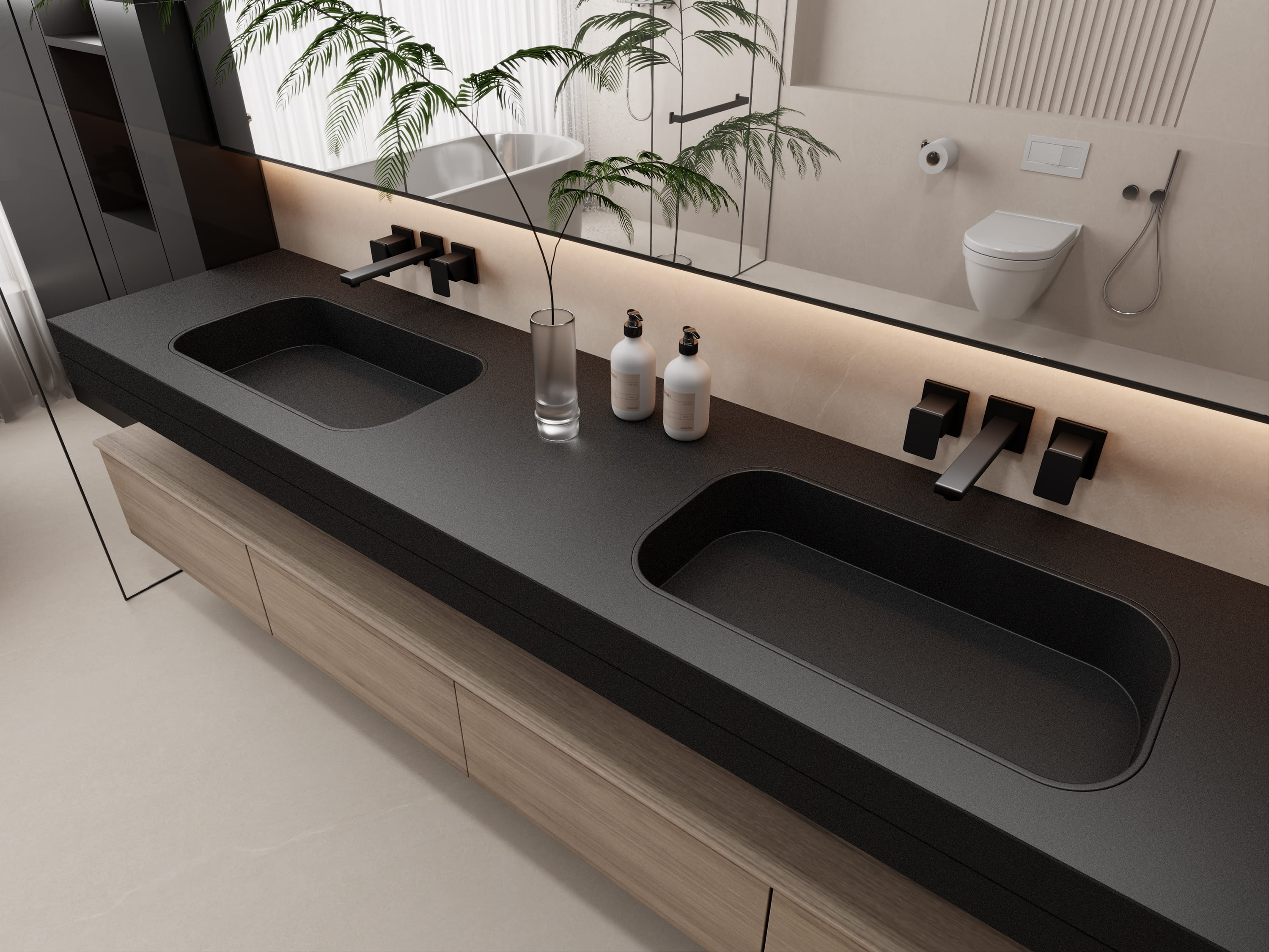 black sintered stone
