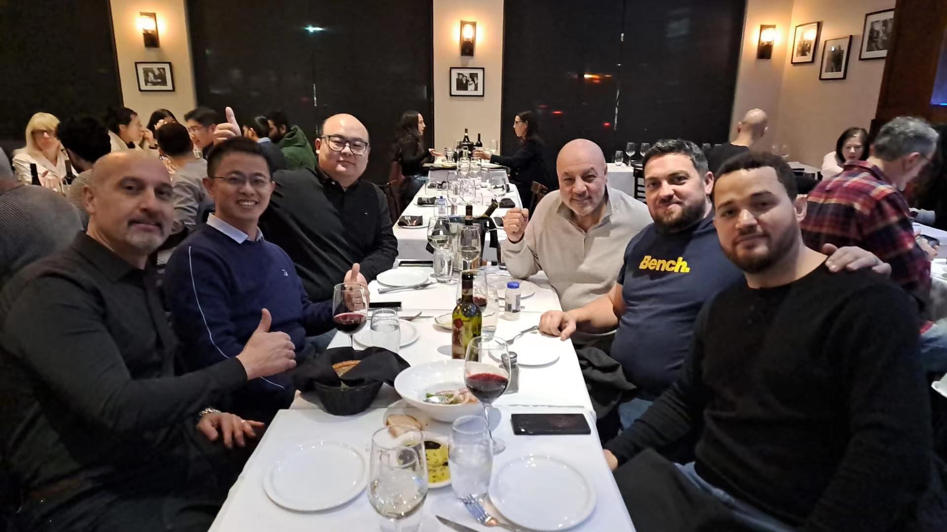 dinner with Canadian client Frank